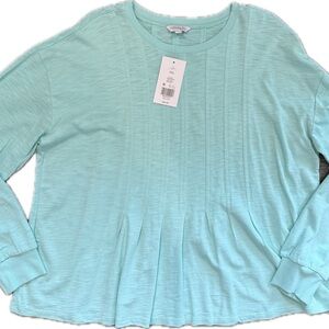 Crown & Ivy Light Blue Long Sleeve Top